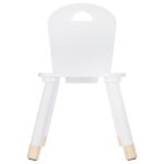 Silla de madera infantil blanco - Imagen 5