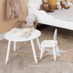 Mesa de madera infantil blanco - Imagen 3