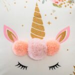 Cojín Unicornio infantil con pompones - Imagen 3
