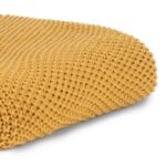 Manta de tricot mostaza - Imagen 3