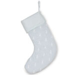 Calcetín de Navidad Deer azul estampado