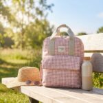 Mochila maternal I Love Vichy rosa - Imagen 2