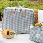Maleta para el hospital I Love Vichy verde - Imagen 2