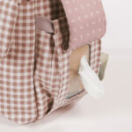 Mochila maternal I Love Vichy rosa - Imagen 9