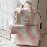 Mochila maternal I Love Vichy rosa - Imagen 3