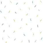 Papel pintado infantil Confetti mostaza