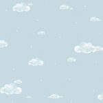 Papel pintado infantil Clouds azul