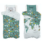 Funda nórdica infantil de cama reversible Carte Monde - Imagen 2