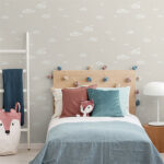 Papel pintado infantil Clouds aquamarine - Imagen 2