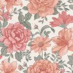 Papel pintado infantil Rose terracota