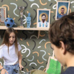 Papel pintado Young & Free - Good Vibes Only verde - Imagen 3
