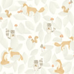 Papel pintado Woodland Friends gris duvet