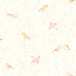 Papel pintado Flying Bird rosa nude