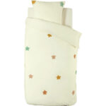 Funda nórdica infantil de cama Stars beige