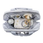 Mochila maternal I Love Vichy Gris - Imagen 11