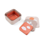 Set de 3 cajitas para alimentos Happy Clouds rosa - Imagen 6