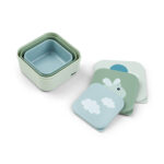 Set de 3 cajitas para alimentos Happy Clouds verde - Imagen 5
