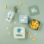 Set de 3 cajitas para alimentos Happy Clouds verde - Imagen 3