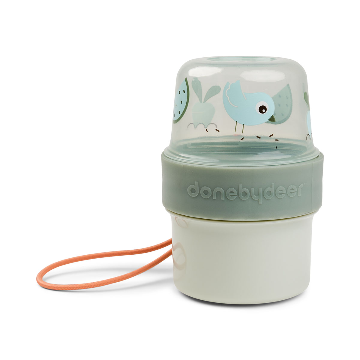 To go 2-way snack container S - Birdee - Green Caja para guardar alimentos doble S Birdie Verde - Imagen 1