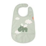 Babero con velcro Happy Clouds verde