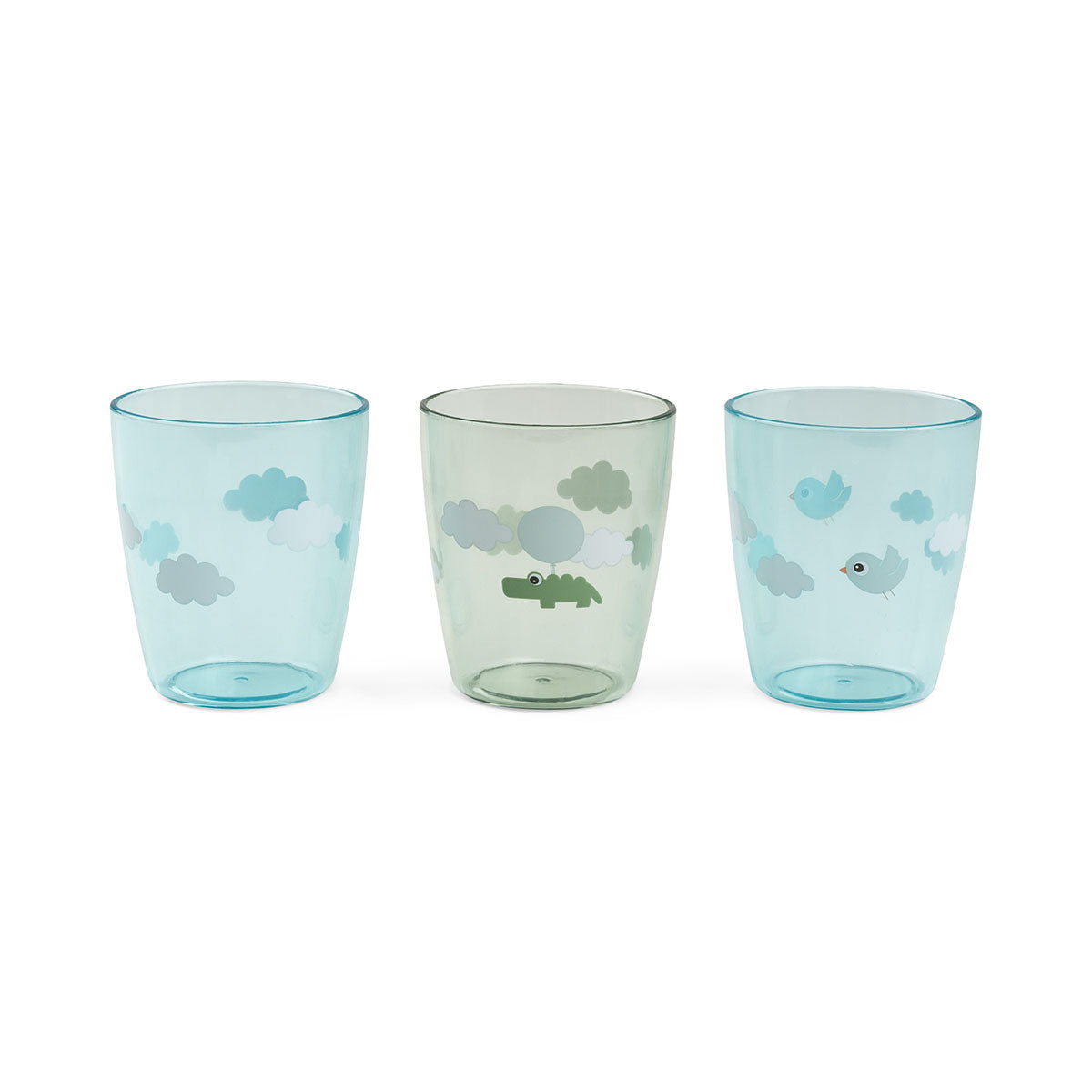 Yummy-mini-glass-3-pcs-Happy-clouds-Green-Front-PS_1200x Set de 3 mini vasos Yummy Happy Clouds verde - Imagen 1