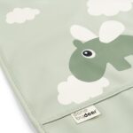Babero con velcro Happy Clouds verde - Imagen 4