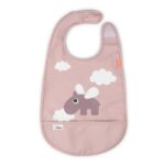 Babero con velcro Happy Clouds rosa