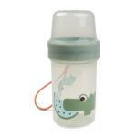 Recipiente snack bidireccional Croco verde