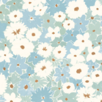 Papel pintado Let´s go Girls Flora azul