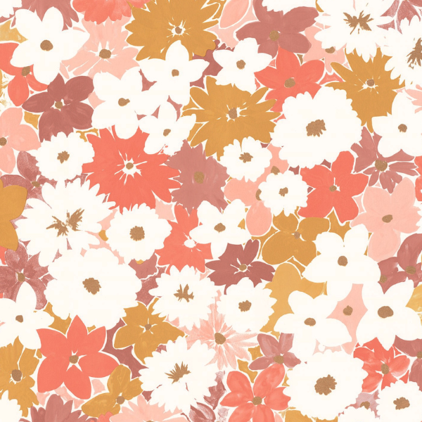 Diseño sin título (25) Papel pintado Let´s go Girls Flora rosa - Imagen 1