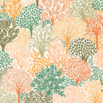 Papel pintado Let´s go Girls Alice verde naranja