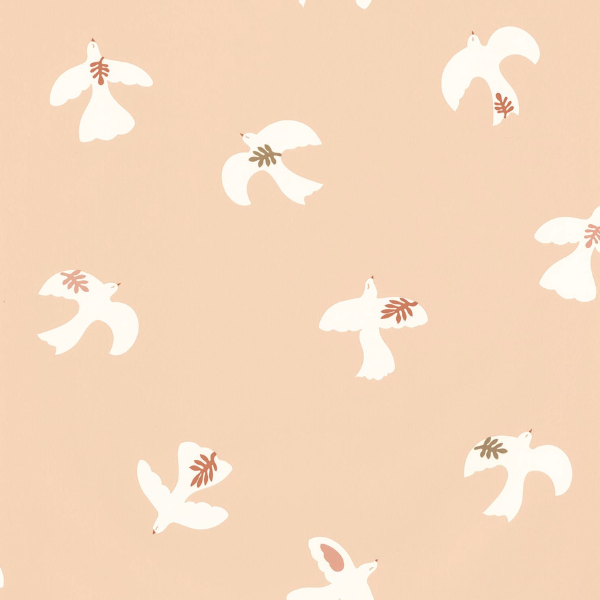 Diseño sin título (5) Papel pintado Let´s go Girls Colombe rosa empolvado - Imagen 1