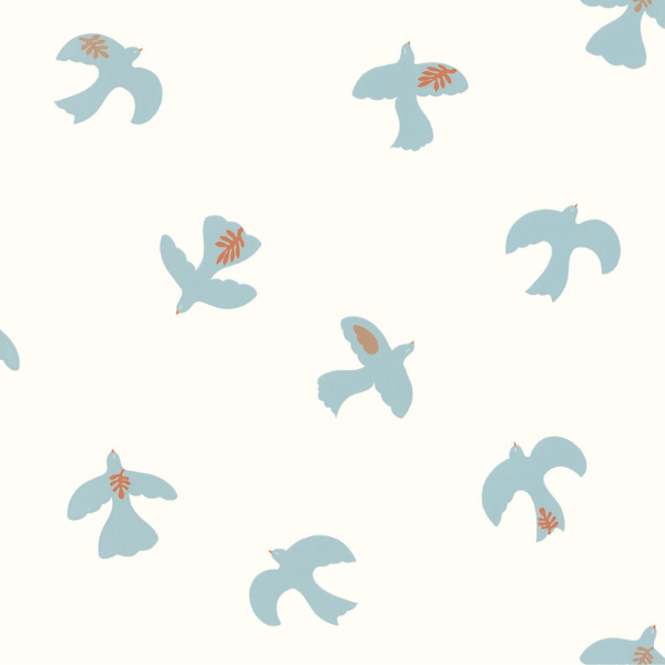 Diseño sin título (6) Papel pintado Let´s go Girls Colombe azul cielo - Imagen 1