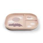 Plato con compartimentos Happy Clouds rosa - Imagen 4