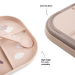Plato con compartimentos Happy Clouds rosa - Imagen 5