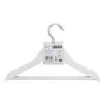 Pack de 4 perchas infantiles de madera blanco - Imagen 3