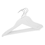 Pack de 4 perchas infantiles de madera blanco