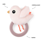 Sonajero con mordedor Birdie rosa - Imagen 4