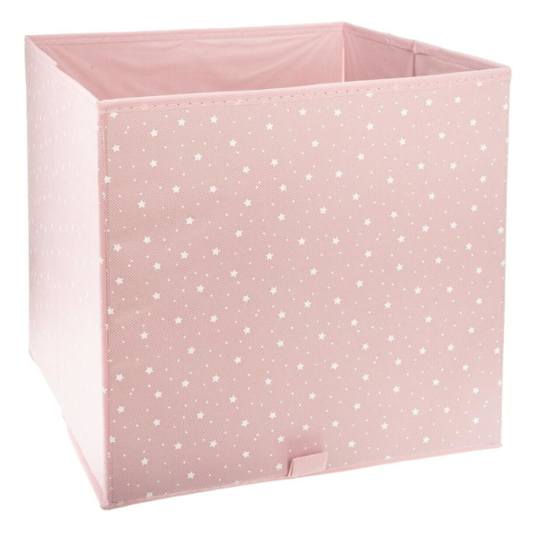 saco cuco invierno Cubo para juguetes rosa estrellas - Imagen 1