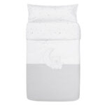 Funda nórdica para cuna Teddy gris