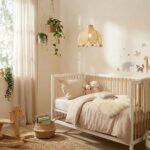 Lámpara infantil colgante de bambú con pompones - Imagen 4