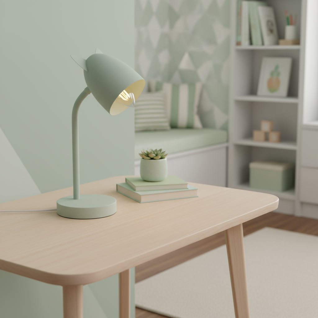 Lámpara infantil de sobremesa orejitas verde - Imagen 5