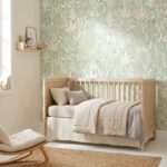 Papel pintado Les Mini Mondes - Hierbas Florales Verde Amande - Imagen 3
