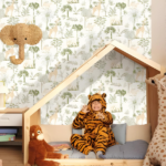 Papel pintado Les Mini Mondes - Savane Verde - Imagen 3
