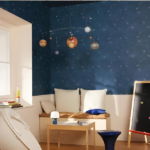 Papel pintado Les Mini Mondes - Ciel Etoile Azul - Imagen 2