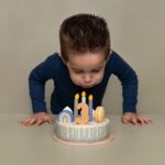 Pastel de cumpleaños azul - Imagen 4
