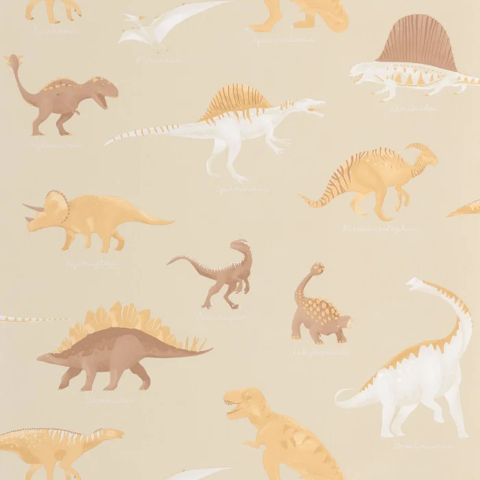 105701010 Papel pintado Les Mini Mondes - Jurassic Beige - Imagen 1