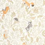 Papel pintado Les Mini Mondes - Bosque Beige