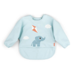 Babero con bolsillo y mangas Playground blue