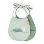 Pack de dos baberos con bosillo Croco verde - Imagen 4